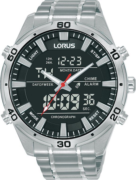 LORUS Chronograph RW651AX9, mit digitaler Anzeige von LORUS