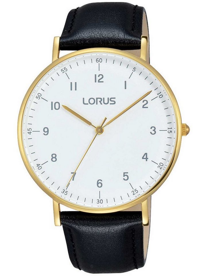 LORUS Quarzuhr Lorus Klassische Herren Uhr RH896BX9 mit Leder Armband von LORUS
