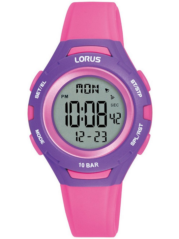 LORUS Quarzuhr Lorus R2395PX9 Kinderuhr Digital Chronograph 32mm 10ATM Lorus R2395PX9 Kinderuhr Digital Chronograph 32mm 10ATM von LORUS