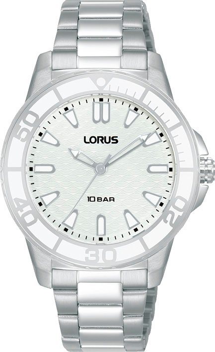 LORUS Quarzuhr RG253VX9, Armbanduhr, Damenuhr, Edelstahlarmband von LORUS