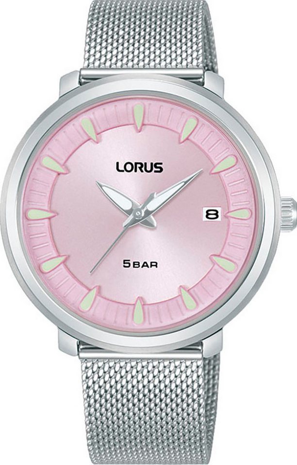 LORUS Quarzuhr RG807DX9, Armbanduhr, Damenuhr, Edelstahlarmband, analog, Tag von LORUS
