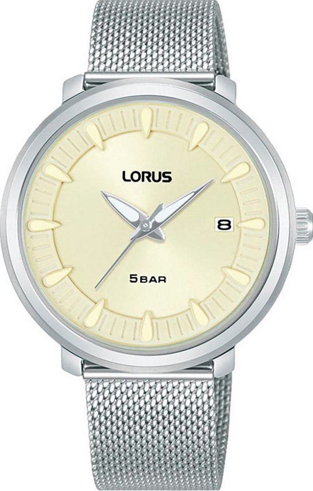 LORUS Quarzuhr RG809DX9, Armbanduhr, Damenuhr, Edelstahlarmband, analog, Tag von LORUS