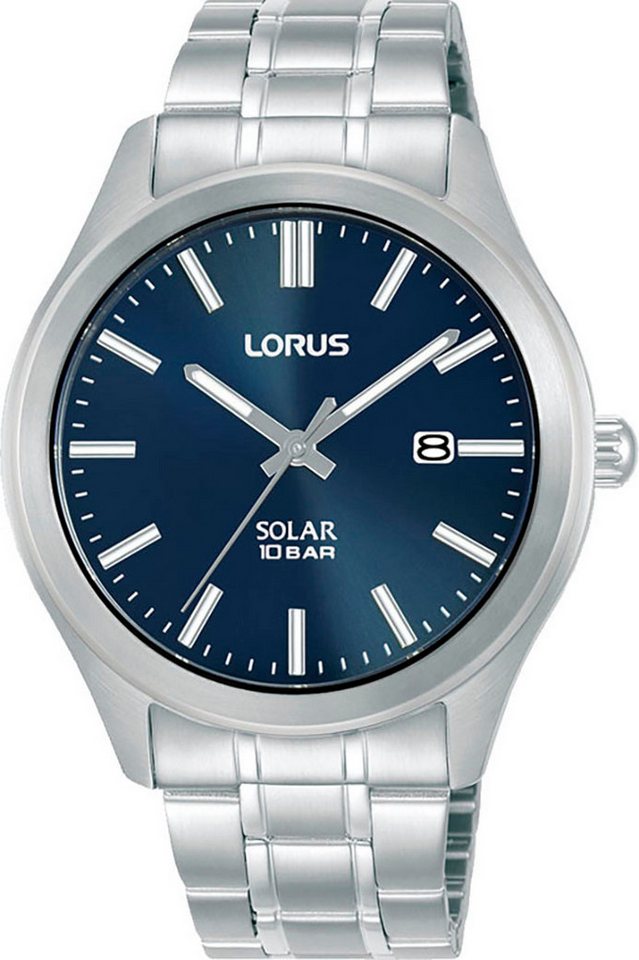 LORUS Solaruhr RX389AX9, Armbanduhr, Herrenuhr, Edelstahlarmband, analog, Tag von LORUS