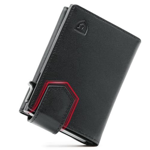 LORZOR® Kartenetui Herren mit Magnetischer Verschluss, Slim Wallet mit Münzfach, Geldbörse Herren RFID Schutz, Portmonee Herren Portemonnaie für 10 Karten, Smart Wallet, Geldbeutel von LORZOR