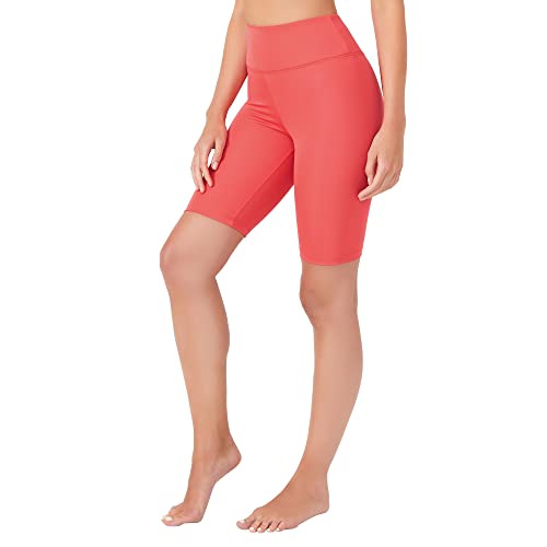 LOS OJOS Basics Radlerhose Damen - Frauen hohe Taille Biker Shorts Yoga Workout Laufen Kompression Übung Shorts von LOS OJOS