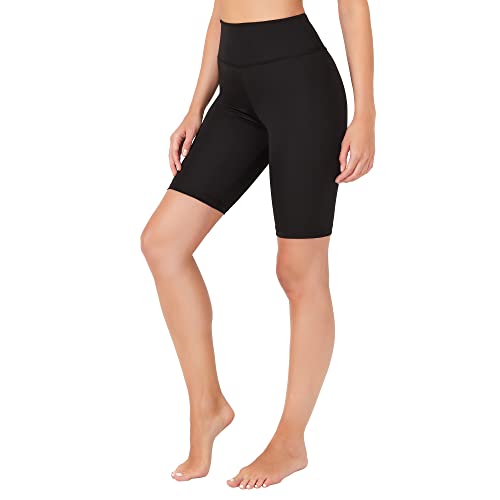 LOS OJOS Basics Radlerhose Damen - Frauen hohe Taille Biker Shorts Yoga Workout Laufen Kompression Übung Shorts von LOS OJOS