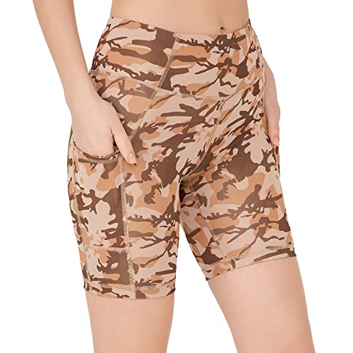 LOS OJOS Camo Radlerhose Damen - Hohe Taille Bauchweg Camouflage Workout Leggings für Frauen von LOS OJOS