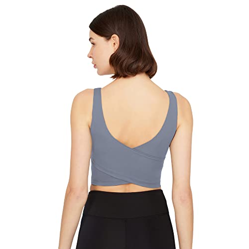 LOS OJOS Crop Tops Damen - Medium Support gepolsterter Sport-BH, Tank Tops für Frauen von LOS OJOS