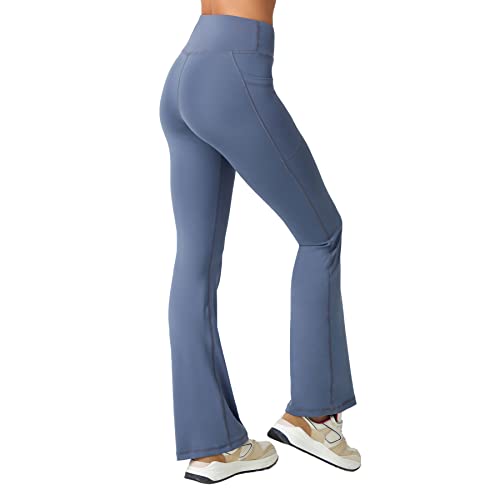 LOS OJOS Damen Bootcut Leggings, Kohle, L EU von LOS OJOS