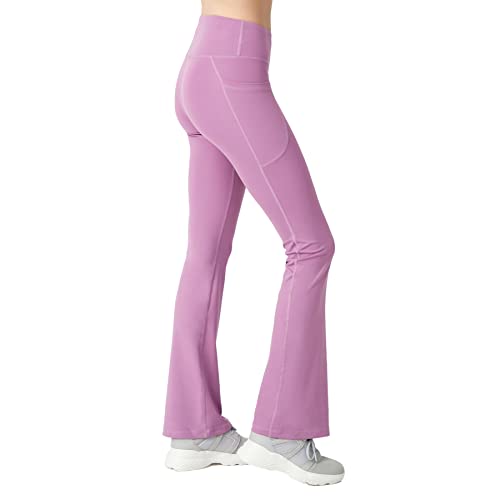 LOS OJOS Damen Bootcut Leggings, Orchideenschleier, L EU von LOS OJOS