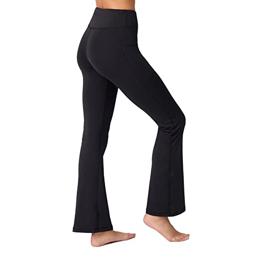 LOS OJOS Damen Bootcut Yogahose - Hohe Taille Workout Bootleg Yoga Leggings mit Bauchkontrolle von LOS OJOS