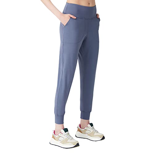 LOS OJOS Jogginghose Damen - Jogger für Frauen - Sweatpants mit hoher Taille und Taschen, L von LOS OJOS