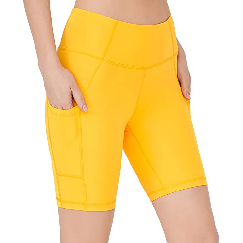 LOS OJOS Radlerhose Damen - Laufhosen kurz für Damen mit Taschen - hoch taillierte Biker-, Yoga- und Laufshorts Damen kurz, XS von LOS OJOS