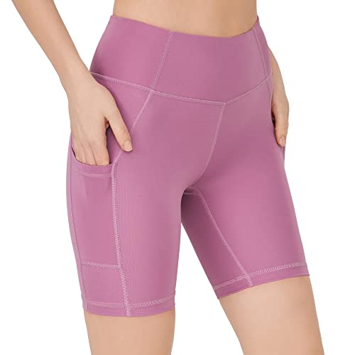 LOS OJOS Radlerhose Damen - Laufhosen kurz für Damen mit Taschen - hoch taillierte Biker - Yoga- und Laufshorts Damen kurz von LOS OJOS