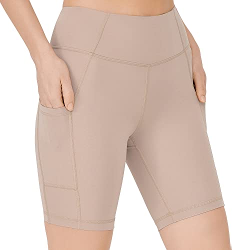 LOS OJOS Radlerhose Damen - Laufhosen kurz für Damen mit Taschen - hoch taillierte Biker - Yoga- und Laufshorts Damen kurz von LOS OJOS