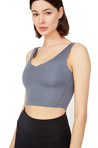 LOS OJOS V-Neck Sport BH - Medium Support gepolsterter Sport-BH für Damen von LOS OJOS