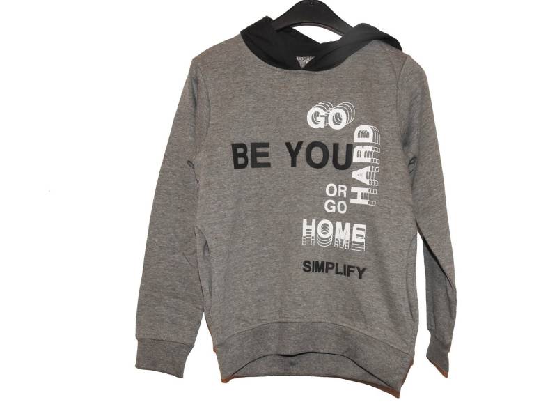 LOSAN Kapuzenpullover Be You grau von LOSAN