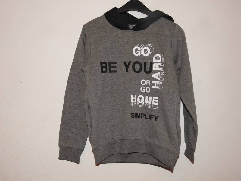 LOSAN Kapuzenpullover Be you grau von LOSAN