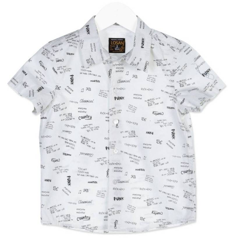 LOSAN Kurzarmhemd Losan Hemd Kurzarm Jungen weiß gemustert (1-tlg., kein Set) von Losan