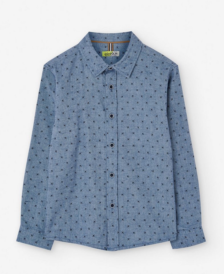 LOSAN Langarmhemd Losan Jungen Hemd Langarm Flugzeug Viyella blue (1-tlg., kein Set) von LOSAN