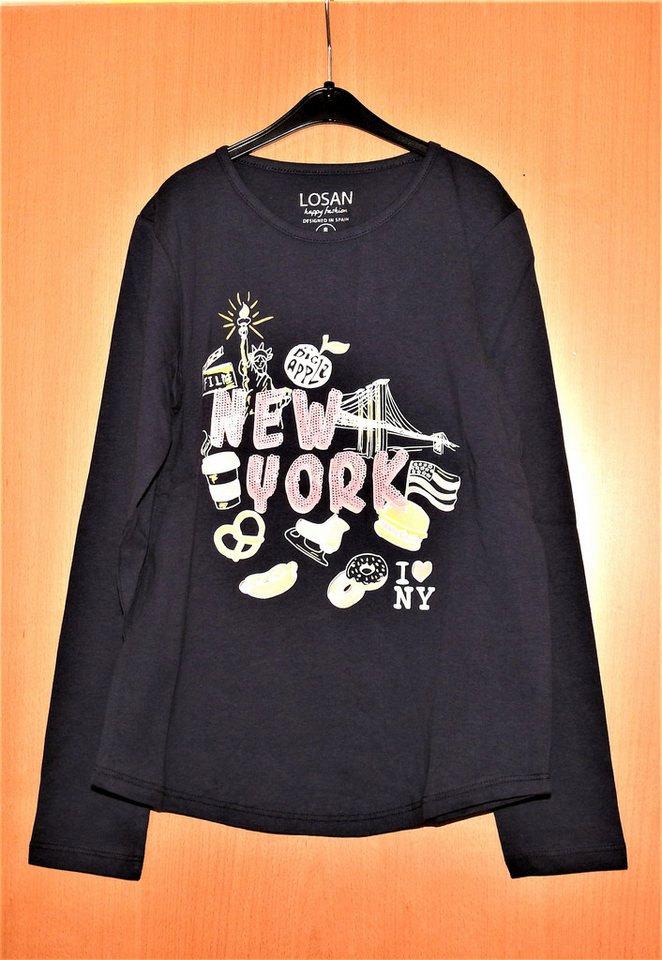 LOSAN Langarmshirt New York Tokio blau LOSAN Langarmshirt New York Tokio blau von LOSAN