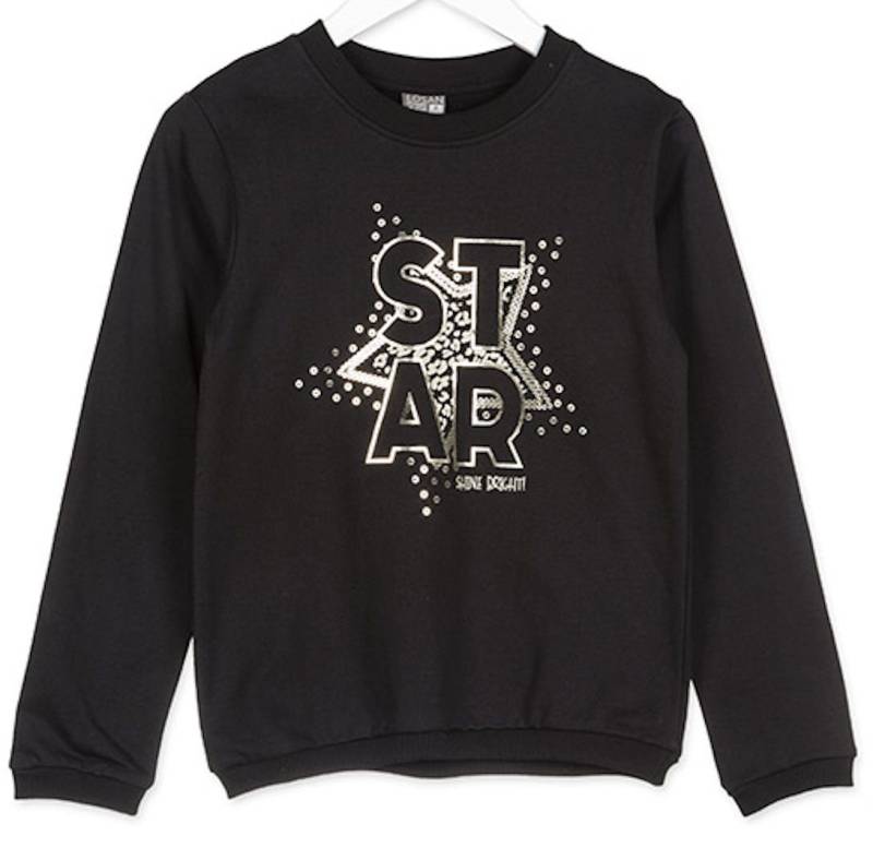 LOSAN Sweatshirt Losan Mädchen Sweatshirt Pullover Star shine bright schwarz (1-tlg) von Losan