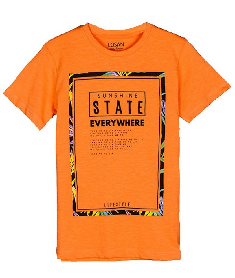 LOSAN T-Shirt Losan Jungen T-Shirt orange Sunshine State everywhere (1-tlg) von LOSAN