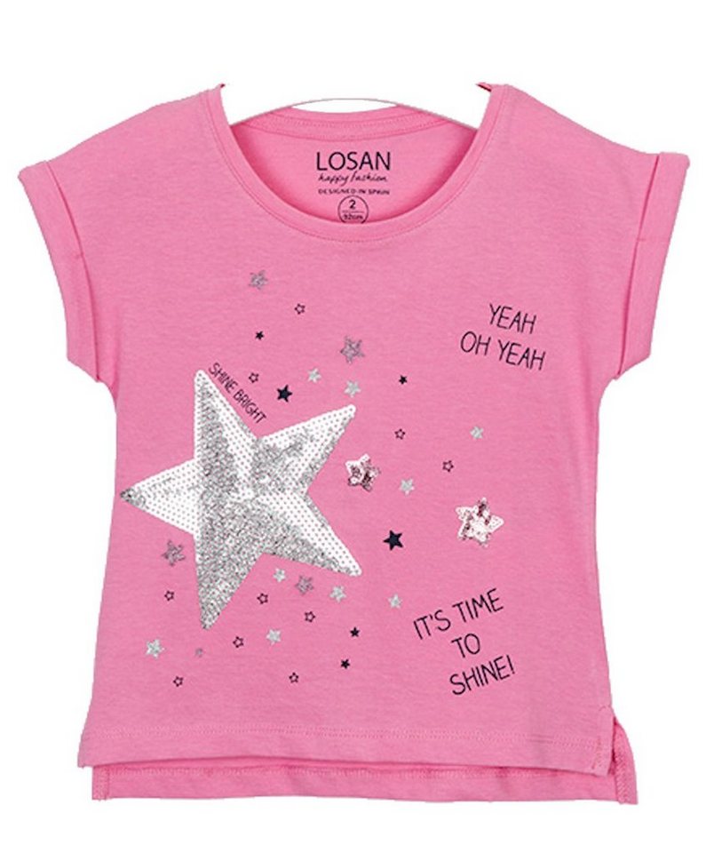 LOSAN T-Shirt Losan Mädchen T-Shirt Shirt Sterne pink (1-tlg) von LOSAN