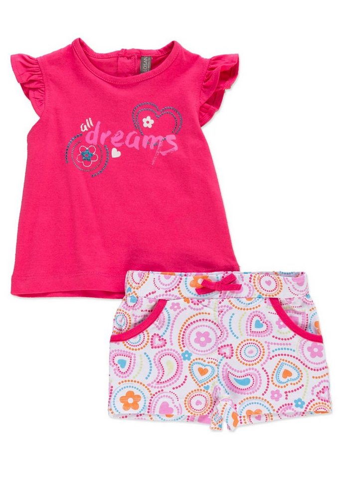 LOSAN T-Shirt & Shorts Losan Mädchen 2tlg Set T-Shirt Shorts Blumen fucsia (1-tlg) von LOSAN