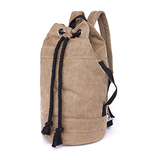 LOSMILE Rucksäcke Damen Herren Daypacks Seesack Leinwand Rucksack Canvas Reisetaschen Umhängetasche Weekender Schultertaschen. von LOSMILE