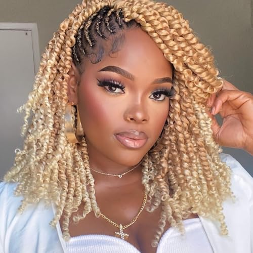 Passion Twist vorgeflochtene synthetische Haarverlängerungen für Frauen, 30,5 cm, 27/613 von LOSMOEER