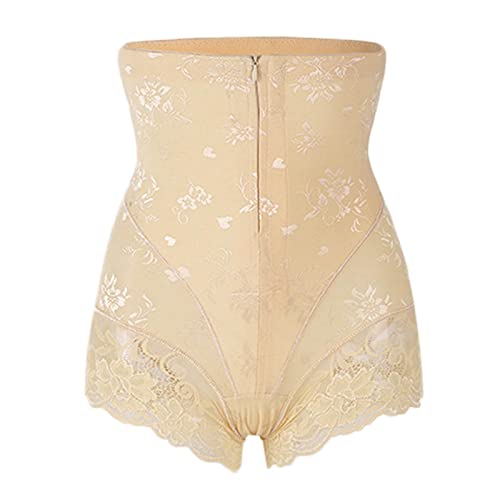 LOSSLO Bauchweg Unterhose Damen Spitze,Shapewear Damen mit Reißverschluss/Haken,Miederhose Damen Stark Formend Body Shaper Damen Hohe Taille Damen High Waist Slip Seamless für Frauen von LOSSLO