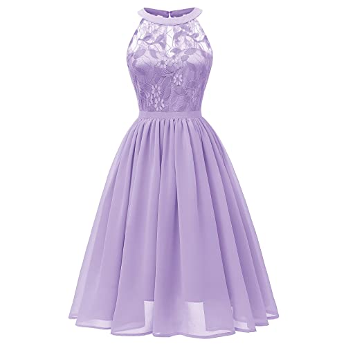 LOSSLO Damen Abendkleid Kurz Neckholder Chiffon Spitzen Kleid Elegant Minikleid Sexy A-Linie Kleider Knielang Chiffonkleid Swing Partykleid High Waist Abendkleider Cocktailkleid 2024,Frauen LOSSLO Damen Abendkleid Kurz Neckholder Chiffon Spitzen Kleid Elegant Minikleid Sexy A-Linie Kleider Knielang Chiffonkleid Swing Partykleid High Waist Abendkleider Cocktailkleid 2024,Frauen von LOSSLO