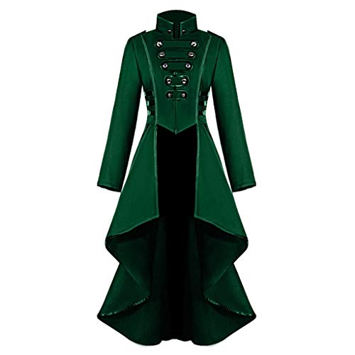 Steampunk Jacke Damen ,Gothic Mantel Damen,Mittelalter Kleidung Retro Vintage Gehrock Frack Jacke Lang Spitzen Punk Mäntel Hi-Low Viktorianischer Trenchcoat Cosplay Uniform Karneval Halloween Kostüm Steampunk Jacke Damen ,Gothic Mantel Damen,Mittelalter Kleidung Retro Vintage Gehrock Frack Jacke Lang Spitzen Punk Mäntel Hi-Low Viktorianischer Trenchcoat Cosplay Uniform Karneval Halloween Kostüm von LOSSLO