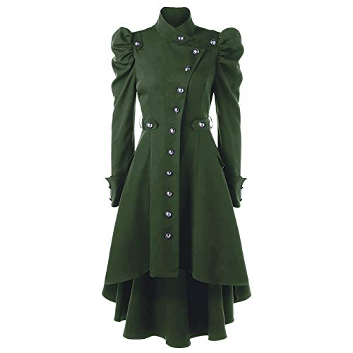 Steampunk Jacke Damen ,Gothic Mantel Damen,Mittelalter Kleidung Retro Vintage Gehrock Frack Jacke Spitzen Punk Mäntel Viktorianischer Trenchcoat Cosplay Uniform Karneval Halloween Kostüm für Frauen Steampunk Jacke Damen ,Gothic Mantel Damen,Mittelalter Kleidung Retro Vintage Gehrock Frack Jacke Spitzen Punk Mäntel Viktorianischer Trenchcoat Cosplay Uniform Karneval Halloween Kostüm für Frauen von LOSSLO
