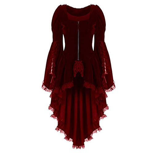 Steampunk Jacke Damen ,Gothic Mantel Damen,Mittelalter Kleidung Retro Vintage Gehrock Frack Jacke Spitzen Punk Mäntel Viktorianischer Trenchcoat Cosplay Uniform Karneval Halloween Kostüm für Frauen Steampunk Jacke Damen ,Gothic Mantel Damen,Mittelalter Kleidung Retro Vintage Gehrock Frack Jacke Spitzen Punk Mäntel Viktorianischer Trenchcoat Cosplay Uniform Karneval Halloween Kostüm für Frauen von LOSSLO
