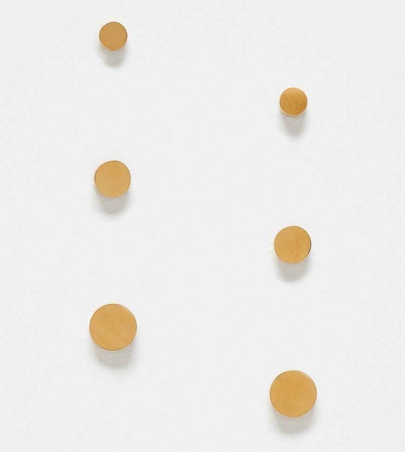 Lost Souls - 3 Paar Plug-Ohrringe mit 18-Karat-Vergoldung-Goldfarben von LOST SOULS