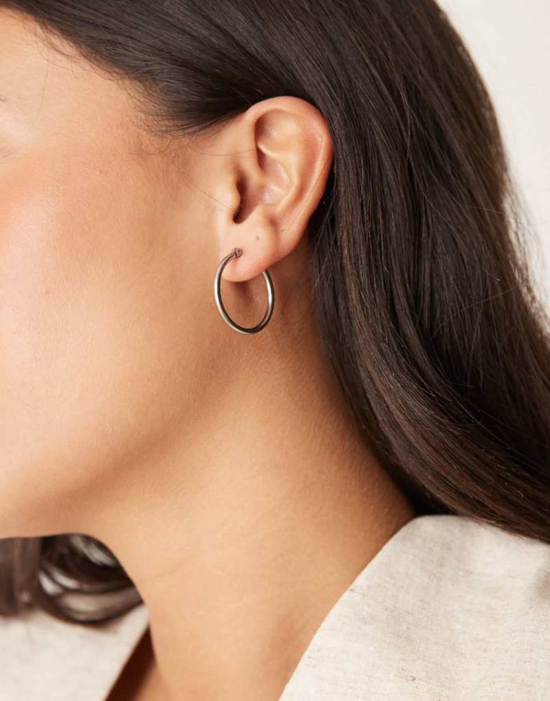 Lost Souls - Creolen aus Edelstahl in Silberoptik, 25 mm von LOST SOULS