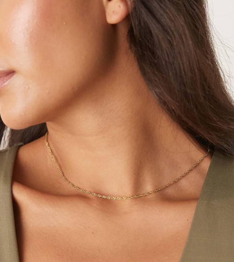 Lost Souls - Dünne Halskette aus 18 Karat vergoldetem Edelstahl-Goldfarben von LOST SOULS