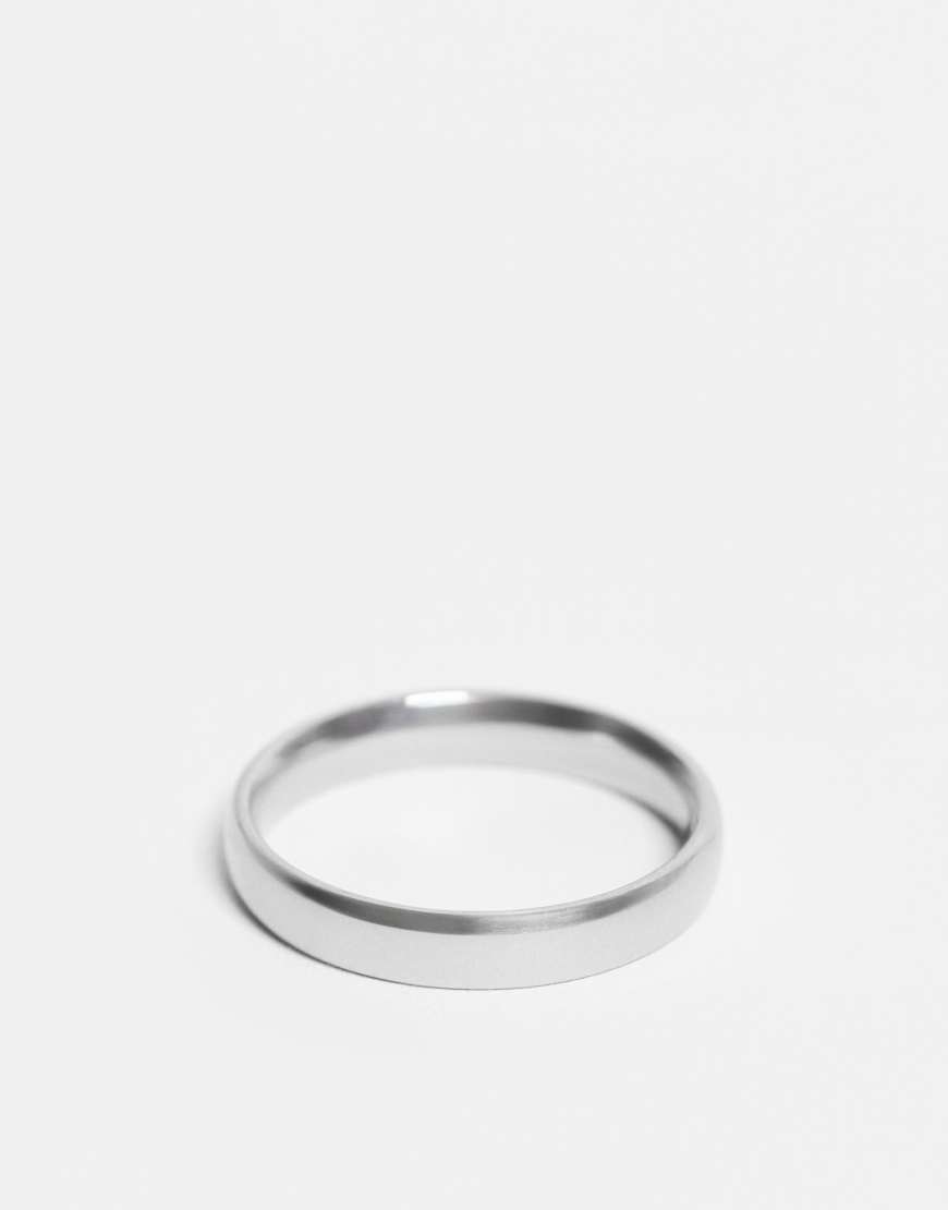 Lost Souls - Gebogener Bandring aus Edelstahl, 4 mm-Silber von LOST SOULS