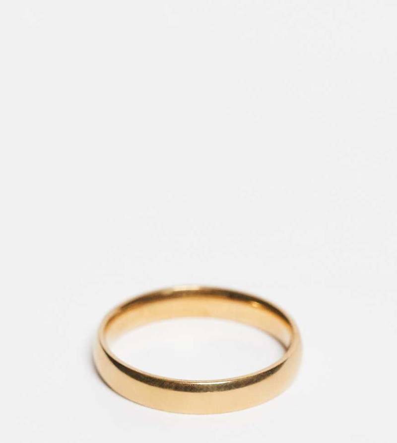 Lost Souls - Gebogener Bandring mit 18-Karat-Vergoldung, 4 mm-Goldfarben von LOST SOULS