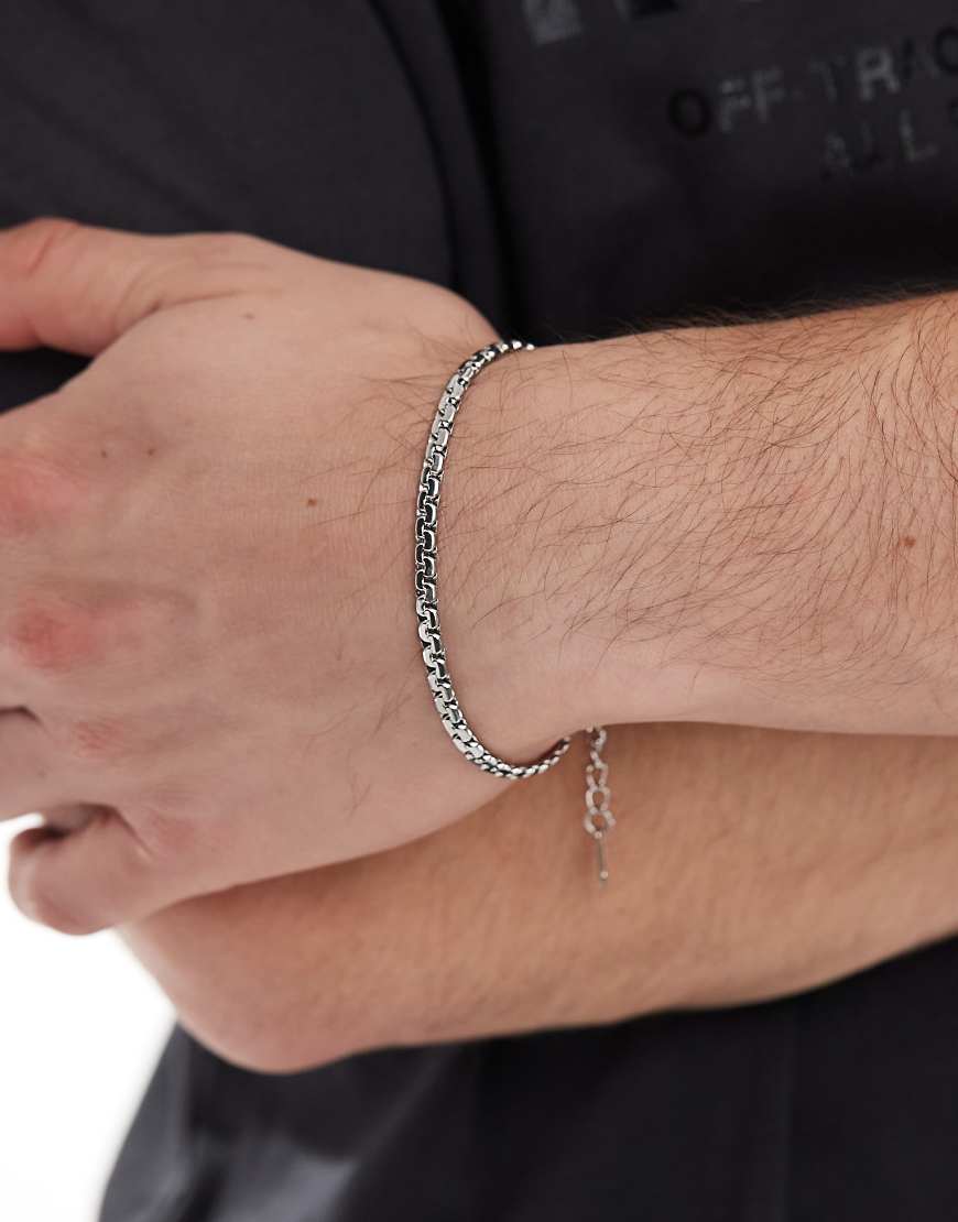 Lost Souls - Kette aus Edelstahl mit flachen Schlangengliedern-Silber von LOST SOULS