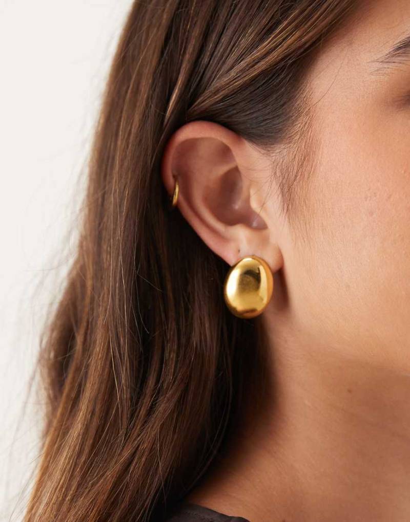 Lost Souls - Kuppelförmige Statement-Ohrringe aus Edelstahl mit 18-Karat-Vergoldung-Goldfarben von LOST SOULS