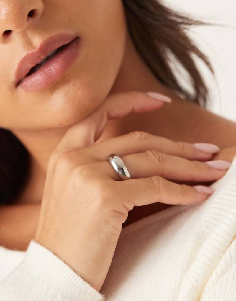 Lost Souls - Kuppelförmiger Ring aus Edelstahl in Silber von LOST SOULS