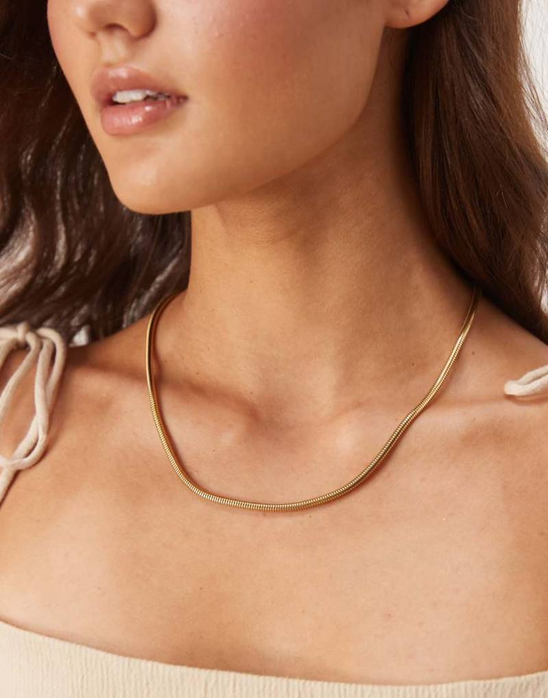 Lost Souls - Längere runde Halskette aus 18 Karat vergoldetem Edelstahl, 51 cm lang-Goldfarben von LOST SOULS