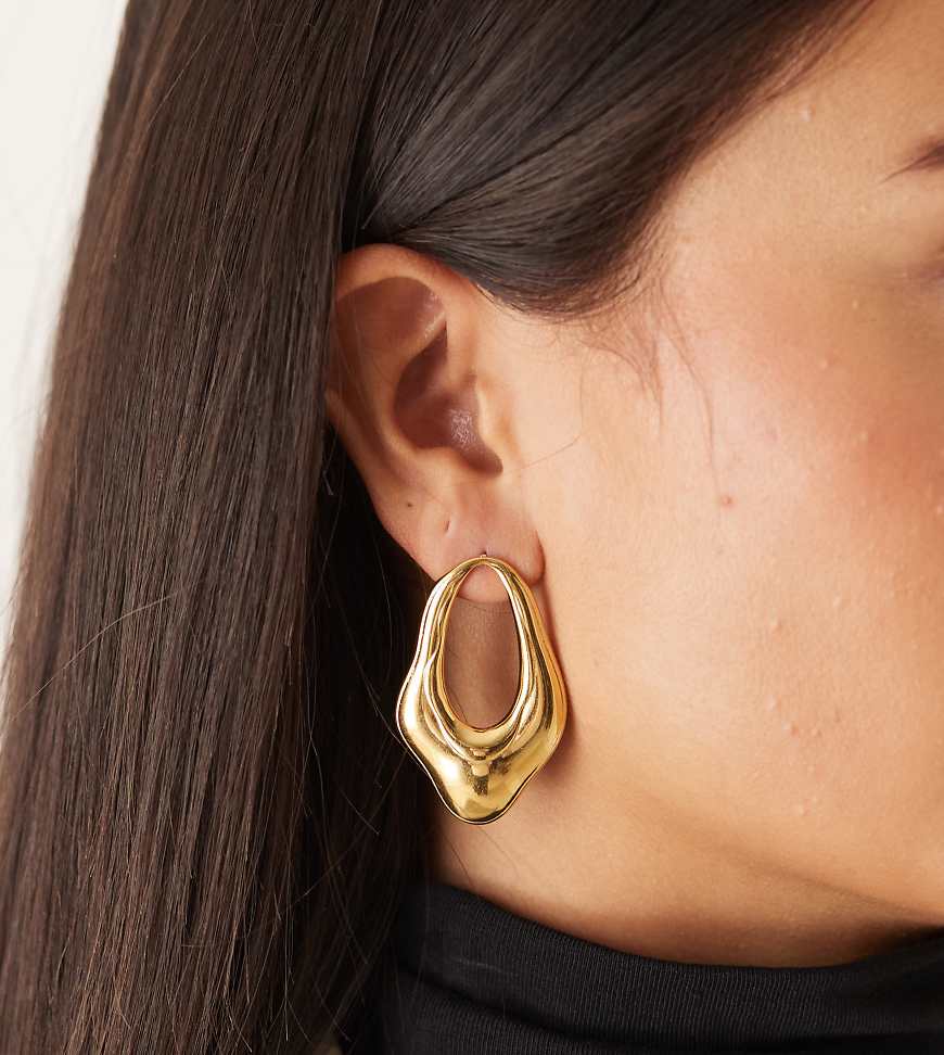 Lost Souls - Ohrringe mit 18-Karat-Vergoldung im geschmolzenem Design-Goldfarben von LOST SOULS