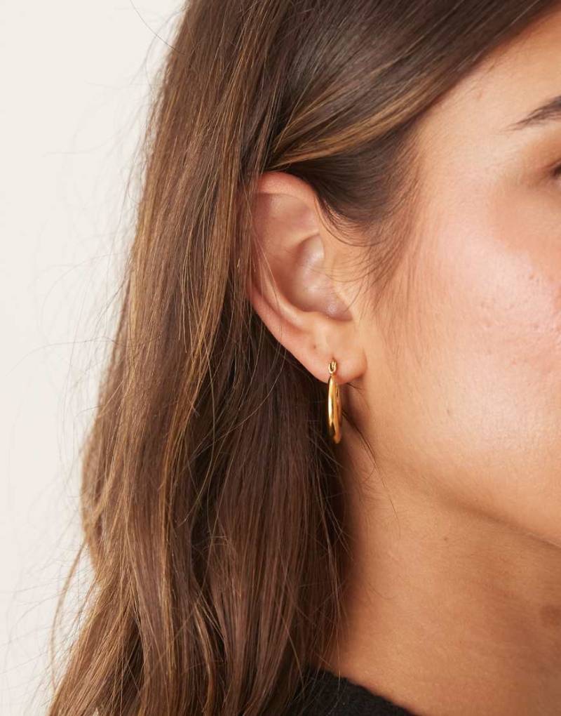 Lost Souls - Ovale Creolen aus Edelstahl mit 18-Karat-Vergoldung-Goldfarben von LOST SOULS