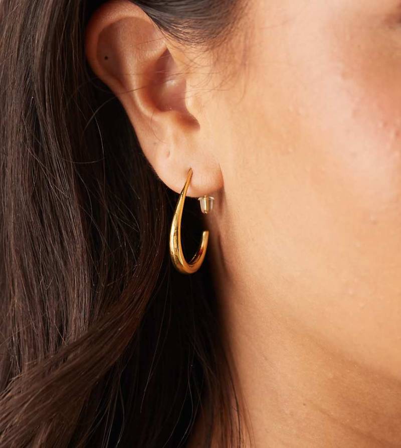 Lost Souls - Schmal zulaufende Creolen aus Edelstahl mit 18-Karat-Vergoldung-Goldfarben Lost Souls - Schmal zulaufende Creolen aus Edelstahl mit 18-Karat-Vergoldung-Goldfarben von LOST SOULS