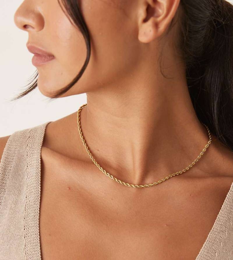 Lost Souls - Seildesign-Halskette aus Edelstahl mit 18-Karat-Vergoldung-Goldfarben von LOST SOULS