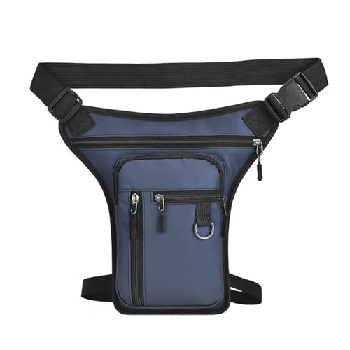 Motorrad-Sitztasche/Hecktasche Kreuz Körper Oberschenkel Männlichen Gürtel Männer Drop Tasche Taille Für Männer Fanny Pack Telefon Geldbörse Motorrad Reiten Schulter Motorrad-Gepäcktasche(Blue) von LOSTIS